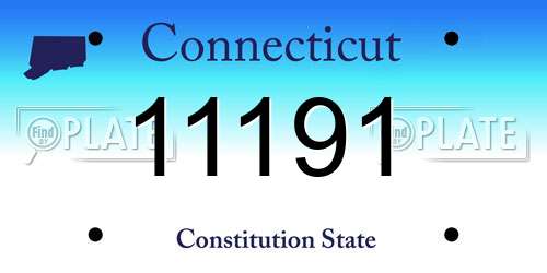 11191 Connecticut License Plate
