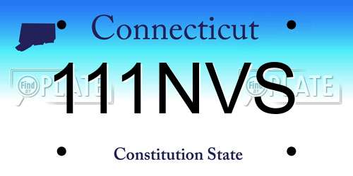 111NVS Connecticut License Plate