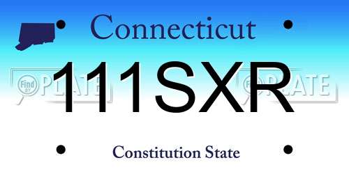 111SXR Connecticut License Plate