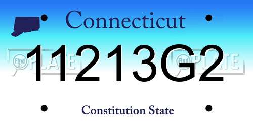 11213G2 Connecticut License Plate