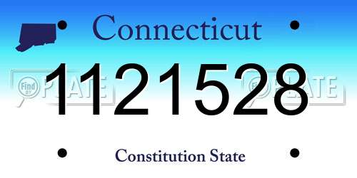 1121528 Connecticut License Plate