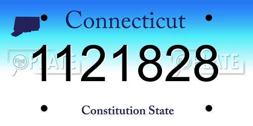 1121828 Connecticut License Plate