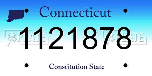 1121878 Connecticut License Plate