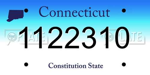 1122310 Connecticut License Plate