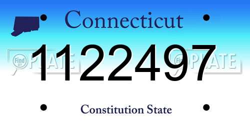 1122497 Connecticut License Plate