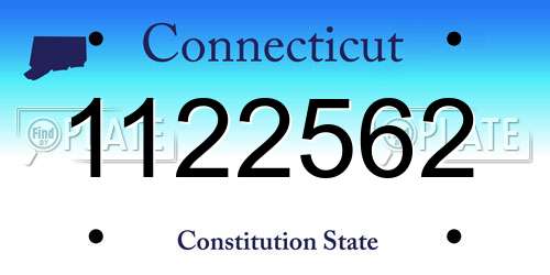 1122562 Connecticut License Plate