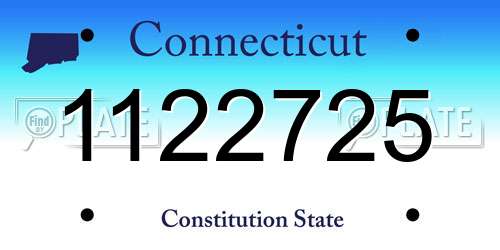 1122725 Connecticut License Plate