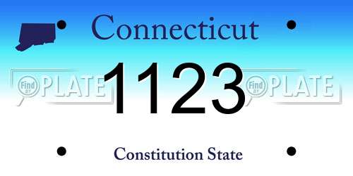 1123 Connecticut License Plate