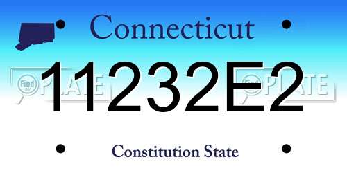 11232E2 Connecticut License Plate