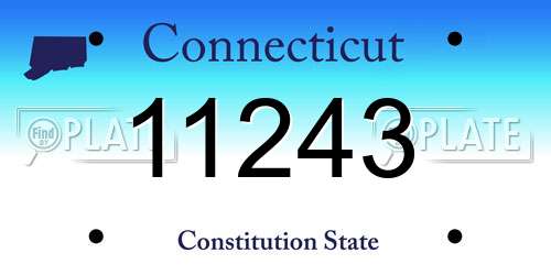 11243 Connecticut License Plate