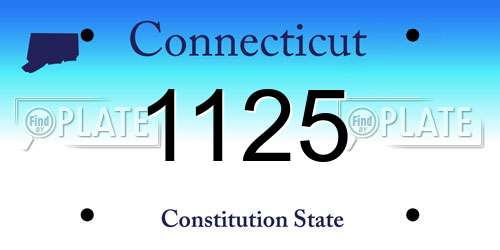 1125 Connecticut License Plate