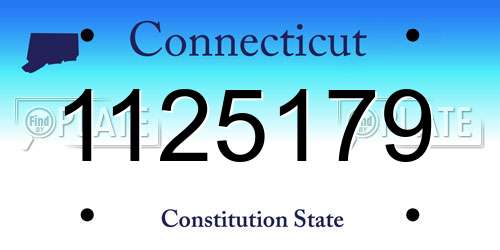1125179 Connecticut License Plate
