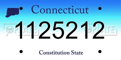 1125212 Connecticut License Plate