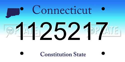 1125217 Connecticut License Plate