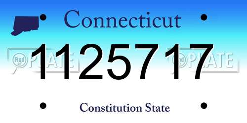 1125717 Connecticut License Plate