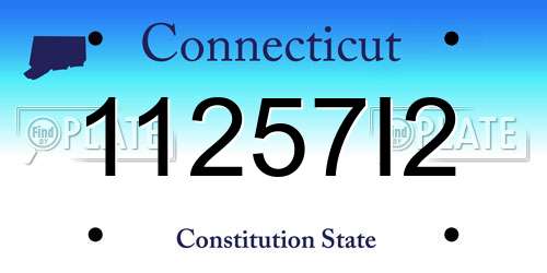 11257I2 Connecticut License Plate