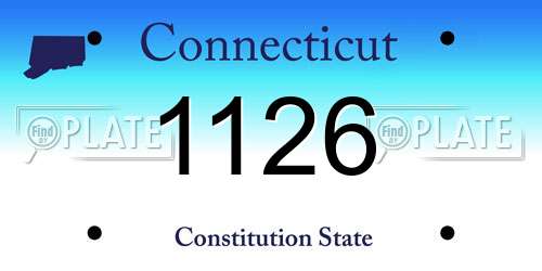 1126 Connecticut License Plate