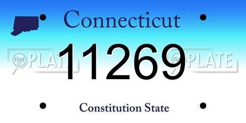 11269 Connecticut License Plate
