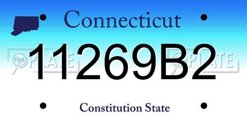 11269B2 Connecticut License Plate