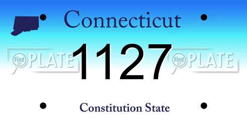 1127 Connecticut License Plate