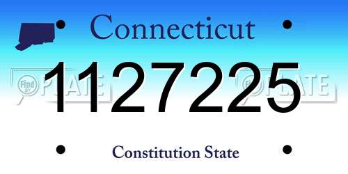 1127225 Connecticut License Plate