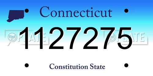 1127275 Connecticut License Plate