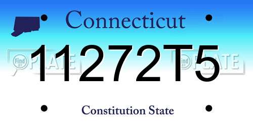 11272T5 Connecticut License Plate
