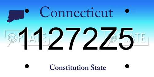 11272Z5 Connecticut License Plate