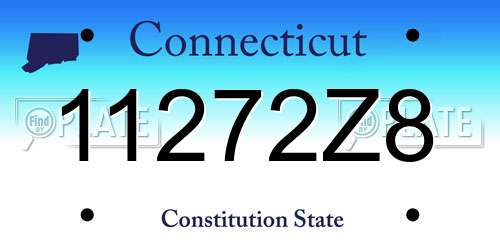 11272Z8 Connecticut License Plate