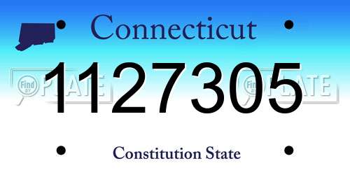 1127305 Connecticut License Plate