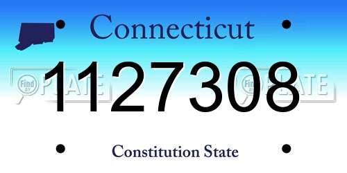 1127308 Connecticut License Plate