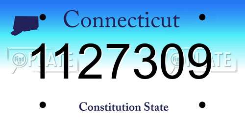 1127309 Connecticut License Plate