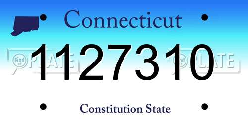 1127310 Connecticut License Plate
