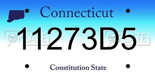 11273D5 Connecticut License Plate