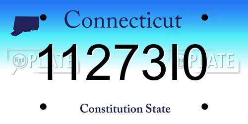 11273I0 Connecticut License Plate