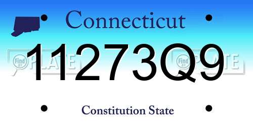 11273Q9 Connecticut License Plate