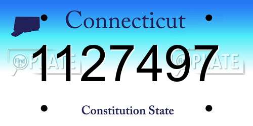 1127497 Connecticut License Plate