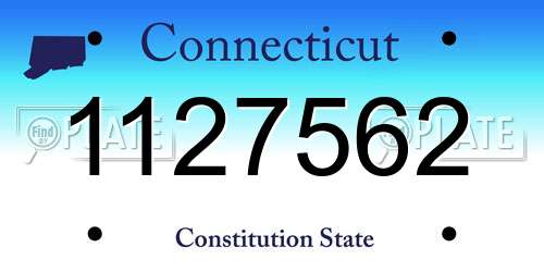 1127562 Connecticut License Plate