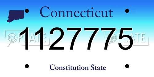 1127775 Connecticut License Plate