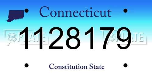 1128179 Connecticut License Plate