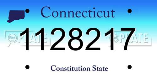 1128217 Connecticut License Plate