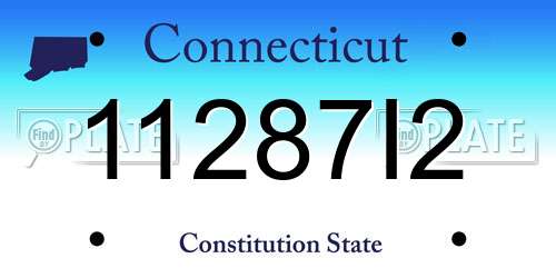 11287I2 Connecticut License Plate