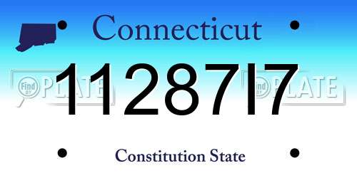 11287I7 Connecticut License Plate
