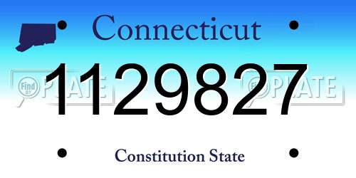 1129827 Connecticut License Plate