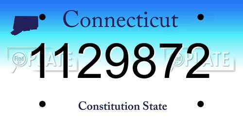 1129872 Connecticut License Plate