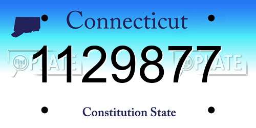 1129877 Connecticut License Plate