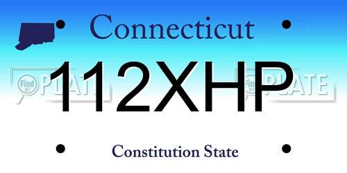 112XHP Connecticut License Plate