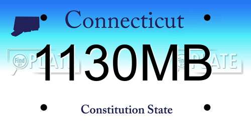 1130MB Connecticut License Plate