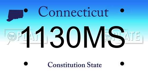 1130MS Connecticut License Plate