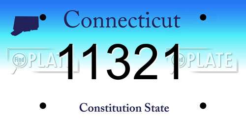 11321 Connecticut License Plate